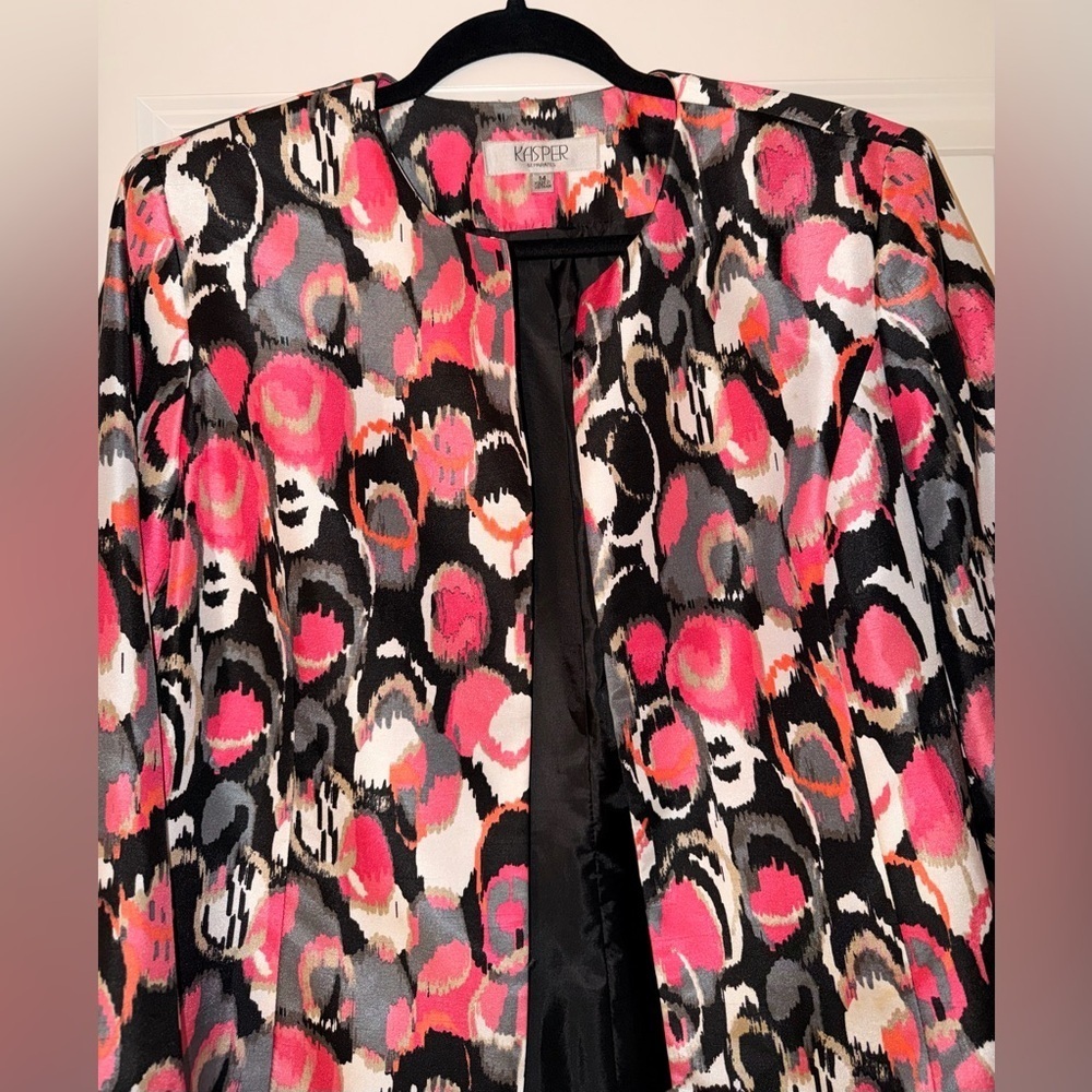 KASPER Women's Multicolor Patterned Suit Jacket size 14 - Picture 2 of 7